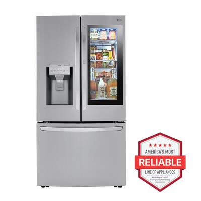 french door refrigerator with see through door