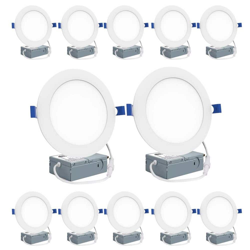 5/6in. Integrated LED Recessed Ceiling Light,Dimmable,5CCT,1050LM 12W 120V,High Brightness Canless Wafer Downlight-12PCS price history on PriceWatchPro