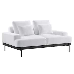 Proximity Upholstered Fabric Loveseat in White