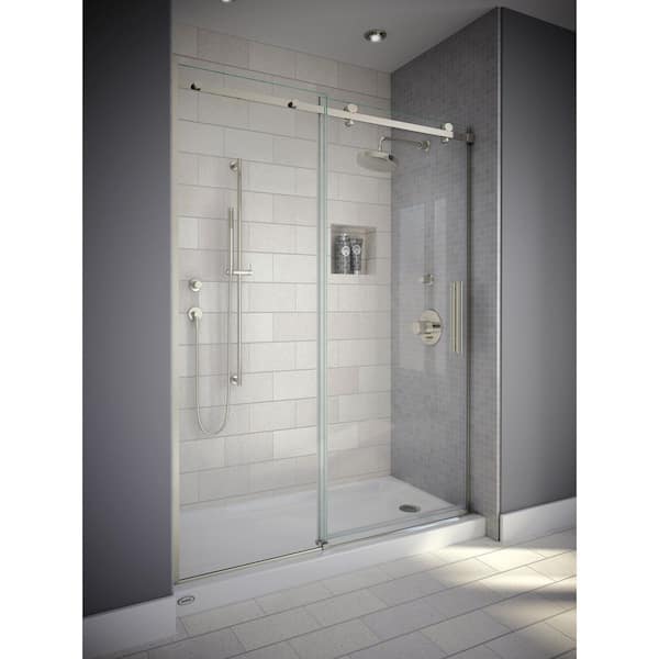 Catalina 60 in. L x 32 in. W Alcove Shower Pan Base with Right Drain in White