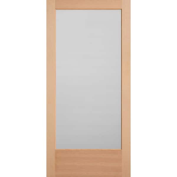 Masonite 40 in. x 84 in. Unfinished Fir Veneer 1-Lite Solid Wood Interior Barn Door Slab