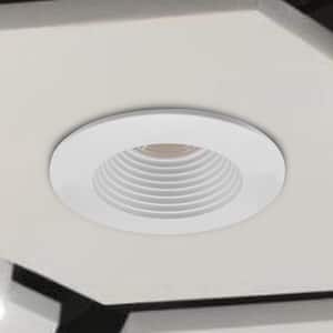 2 in. White 4000K Canless Remodel Baffle Integrated LED Recessed Light Kit