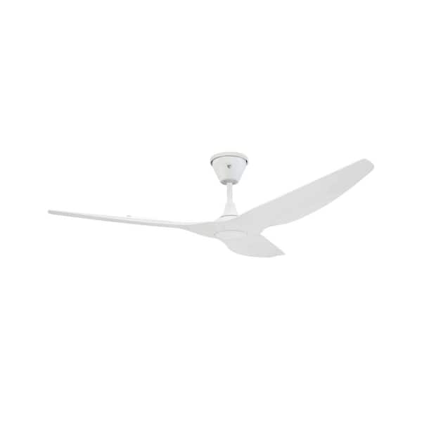 Haiku Coastal 60in. Smart Outdoor Coastal Matte White Universal Mount with 10 in. Ext Tube Ceiling Fan with Remote App