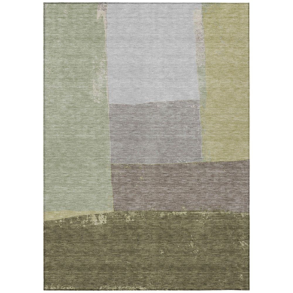 Chantille Machine Washable Indoor/Outdoor Abstract ACN2511 Olive 8 ft. x 10 ft. Area Rug price history on PriceWatchPro