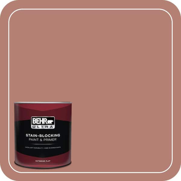 BEHR ULTRA 1 qt. #ICC-102 Copper Pot Flat Exterior Paint & Primer
