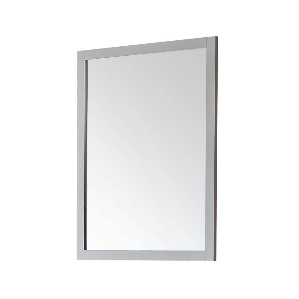 Dove Grey 28" x 36" Rectangular Solid Wood Wall Mirror