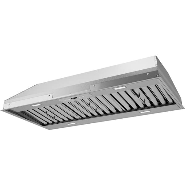 Monsoon II 60 in. 650 CFM Insert Mount Range Hood with LED Light in Stainless Steel