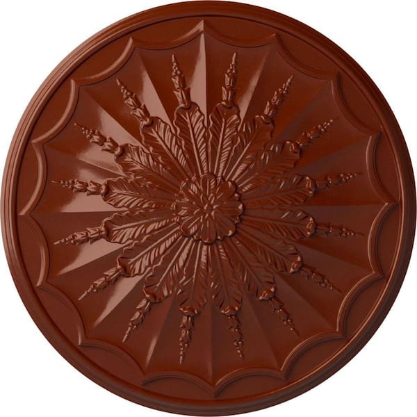 Ekena Millwork 27-1/8 in. x 2-5/8 in. Artis Urethane Ceiling Medallion, Firebrick