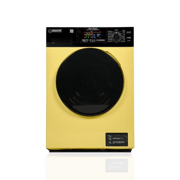 Equator 24 in. 1.9 cu.ft. Digital Compact 110V Vented/Ventless 18 lbs Washer Dryer Combo 1400 RPM in Yellow/Black
