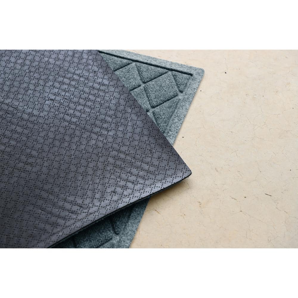 Eco-Friendly Polypropylene WaterHog Outdoor Mat in Blue Stone