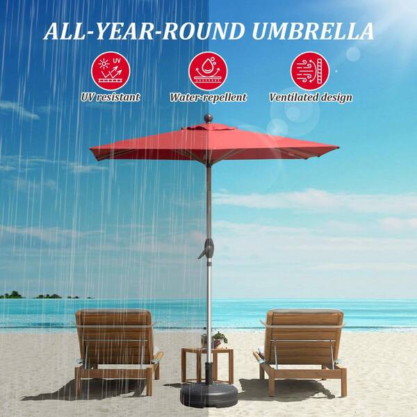 bohemian patio outdoor umbrellas Boho Wooden Patio Fringe Umbrella 7ft Mocha Meander