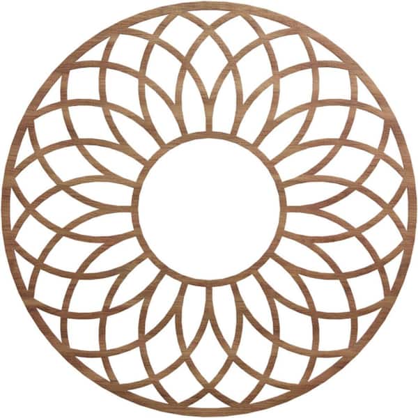 Ekena Millwork 0.25 in. x 40 in. x 40 in. Wood Medallion Moulding
