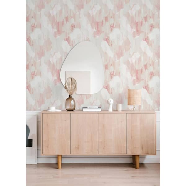 Mahi Blush Abstract Wallpaper Sample
