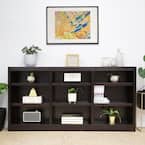 Concepts In Wood 36 in. Espresso Wood 9-shelf Standard Bookcase