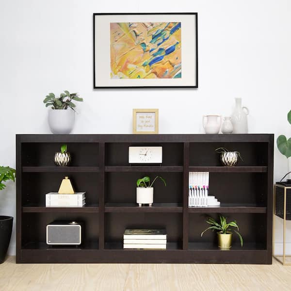 Concepts In Wood 36 in. Espresso Wood 9-shelf Standard Bookcase with Adjustable Shelves