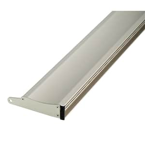27 in. to 36 in. Semi-Frameless Contemporary Pivot Shower Door Track Assembly Kit in Nickel