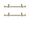 Rod Desyne 12 in. - 20 in. Single Curtain Rod in Light Gold (Set of 2 ...