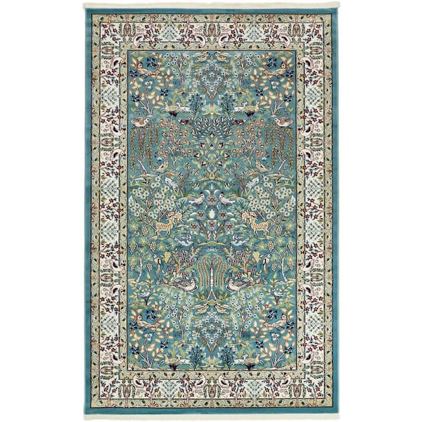 Unique Loom Narenj Bristol Blue 5' 0 x 8' 0 Area Rug