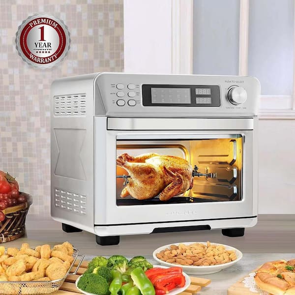 SK8029 12 Liters Air Fryer Rotisserie Oven, X-Large Family Size, Powerful  1800W, 4 Rack Positions, 50°-425°F Temp Controls - AliExpress