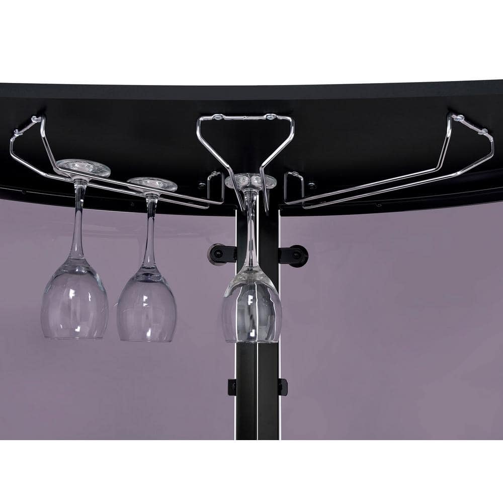 Amarillo Black and Chrome Oval Bar Unit
