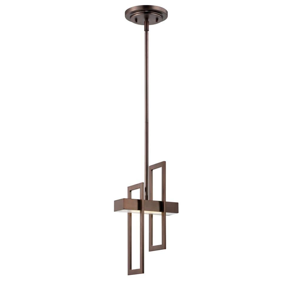Hazel Bronze Geometric Mini LED Pendant for Indoor/Outdoor