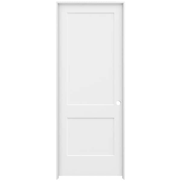 JELD-WEN 36 in. x 96 in. Monroe Primed Left-Hand Smooth Solid Core Molded Composite MDF Single Prehung Interior Door
