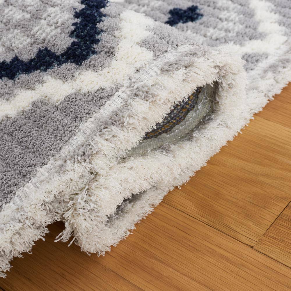 Marrakesh Gray and Light Gray 8' x 10' Wool Area Rug