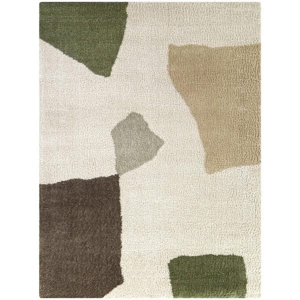 Jeanes Cream 8 ft. x 10 ft. Abstract Area Rug