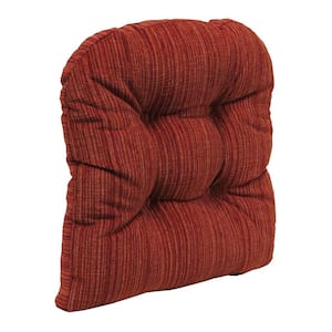 Gripper Non-Slip 17 in. x 17 in. Polar Garnet Chenille Tufted Universal Chair Cushions