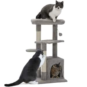 33 in. Cat Tree with Cat Bed Scratching Post