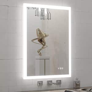 30 in. W x 36 in. H Large Rectangular Frameless LED Light Anti-Fog Acrylic Sensor Wall Bathroom Vanity Mirror
