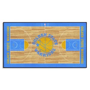 NBA Retro Golden State Warriors Blue 2 ft. x 4 ft. Court Area Rug