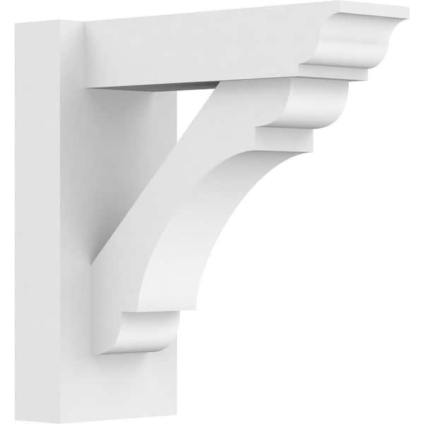 Ekena Millwork Olympic 5 in. W x 12 in. H x 12 in. D Signature Urethane Polyurethane Outlooker with Traditional Ends