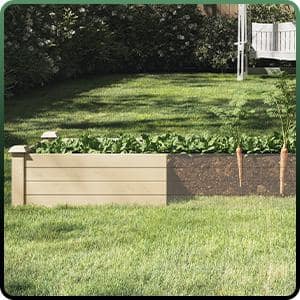 8ft x 2ft Natural Fir Wood Raised Garden Bed