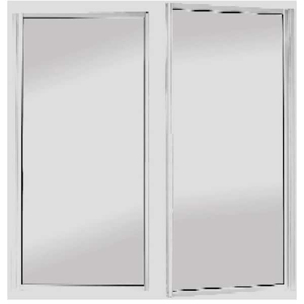 Mirror Aluminum Closet Sliding Door, 24 X 96 Sliding Closet Doors