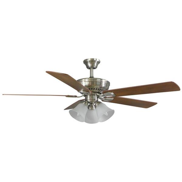 Indoor LED Brushed Nickel Ceiling Fan 