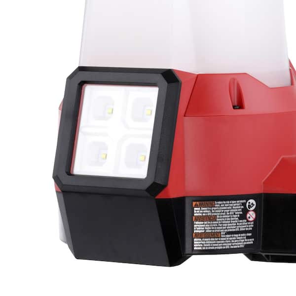 Details about   Site Light Flood Mode 2200-Lumen Radius LED Compact Cordless Red 18-Volt New 
