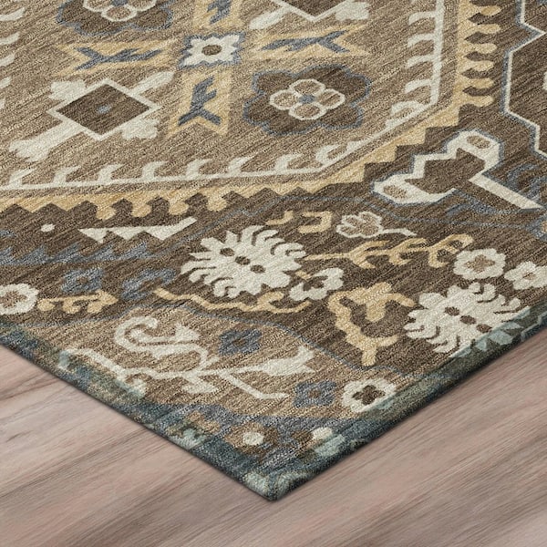 Chantille Machine Washable Indoor/Outdoor Abstract ACN3103 Chocolate 3 ft. x 4 ft. Area Rug
