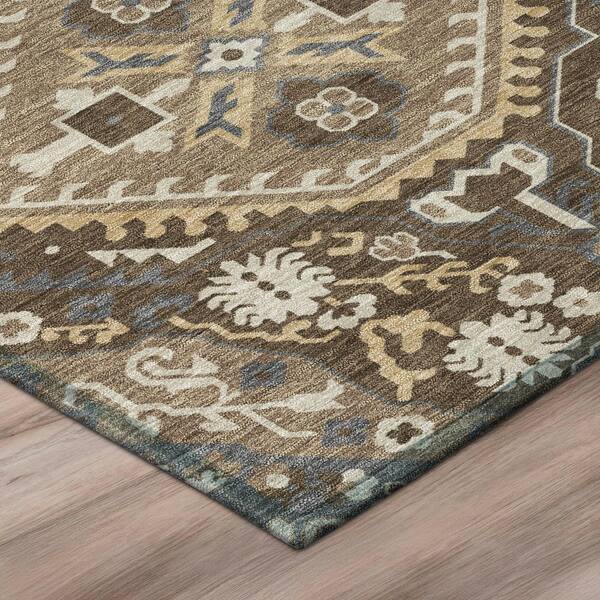 Chantille Machine Washable Indoor/Outdoor Abstract ACN3103 Chocolate 3 ft. x 5 ft. Area Rug