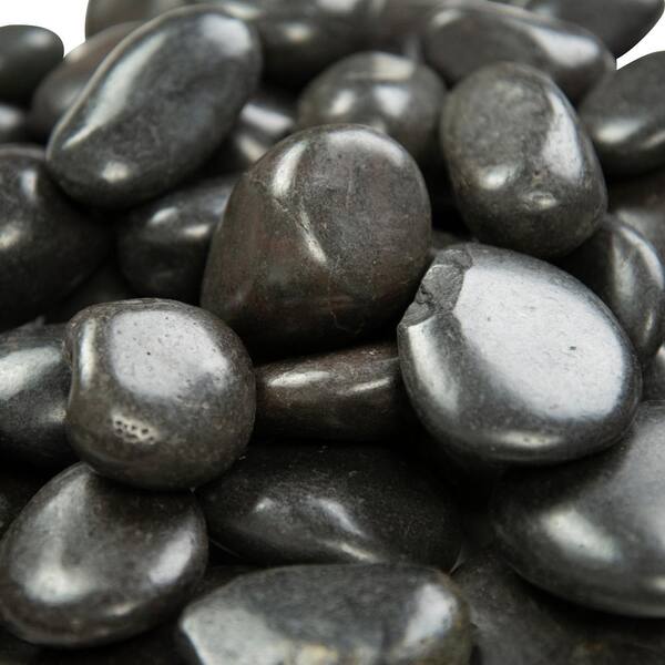 MSI Black Polished 0.5 cu. ft . 0.75 to 1.25 in. Pebbles. 40 lb. Bag (55 Bags / Pallet) MSI Black Polished 0.5 cu. ft . 0.75 to 1.25 in. Pebbles. 40 lb. Bag (55 Bags / Pallet)
