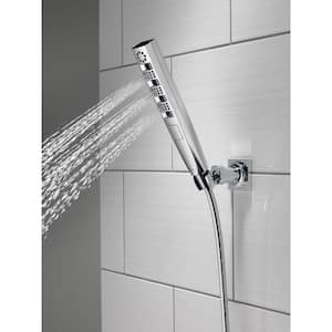 4-Spray Patterns 1.75 GPM 1.43 in. Wall Mount Handheld Shower Head with H2Okinetic in Lumicoat Chrome