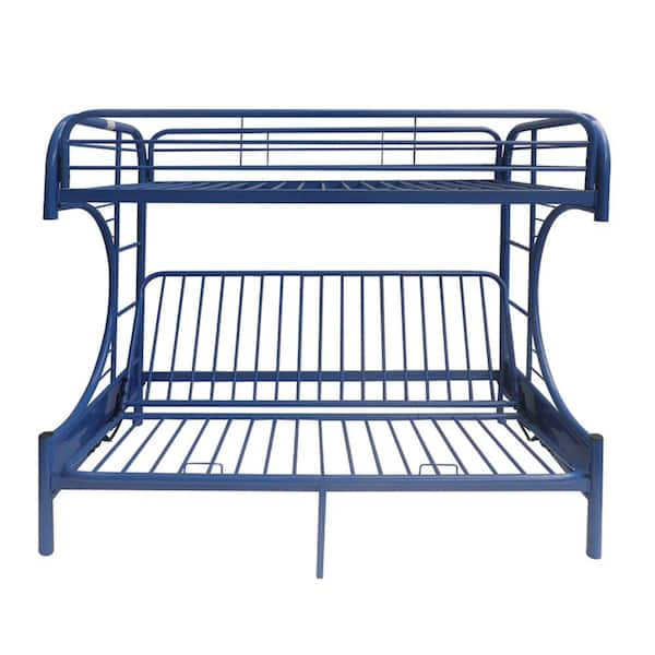 Acme Furniture Eclipse Twin Over Blue Queen Metal Bunk Bed