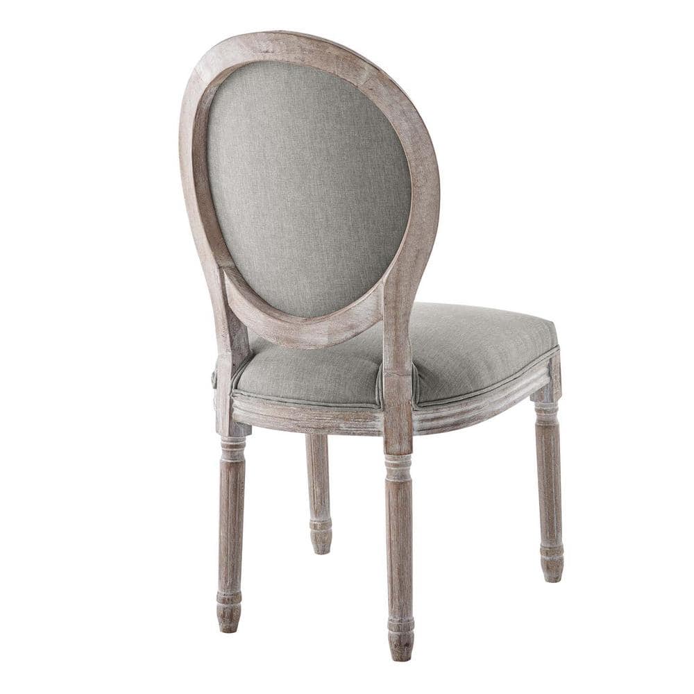 Arise Vintage French Upholstered Gray Wood Side Chair