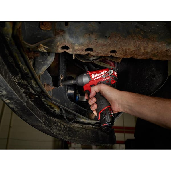 Milwaukee M12 FUEL 12V Lithium-Ion Brushless Cordless 3/8 in. Impact Wrench  Kit w/Two 2.0 Ah Batteries, Charger and Tool Bag 2454-22 The Home Depot