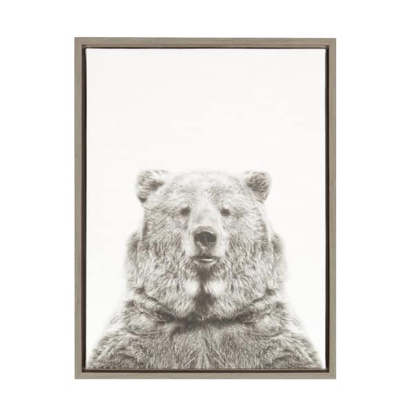 Kate and Laurel Sylvie "Bear European" by Tai Prints Framed Canvas Wall Art