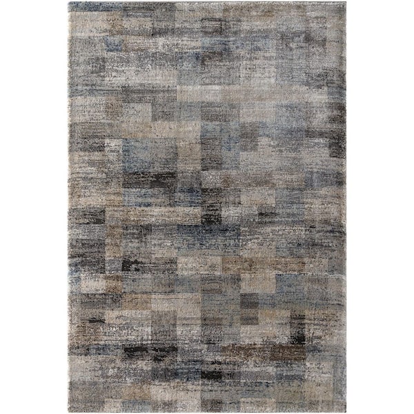 Montana Black Rustic Abstract 6 ft. 7 in. x 9 ft. Area Rug