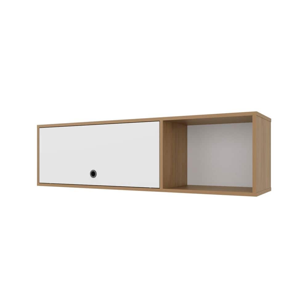 47.20 in. W x 12.60 in. D x 13.50 in. H Bathroom Storage Wall Cabinet in Light Oak with Lift-Up Door price history on PriceWatchPro