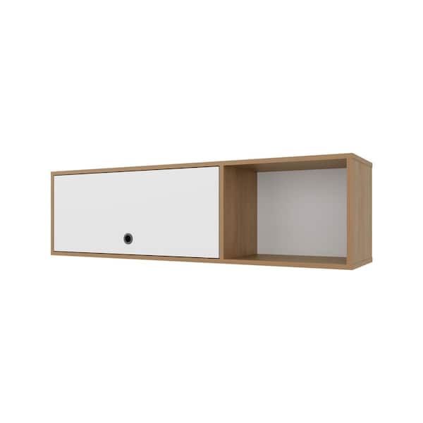 47.20 in. W x 12.60 in. D x 13.50 in. H Bathroom Storage Wall Cabinet in Light Oak with Lift-Up Door