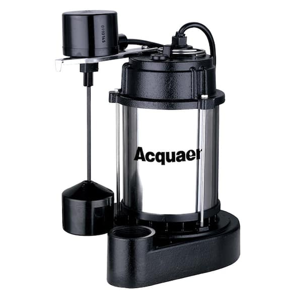 Acquaer 1/3 HP Cast Iron Base Sump PumpSUS033V The Home Depot