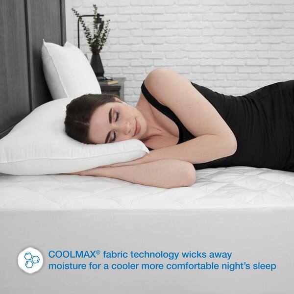 Sleep Chill Mattress Protector KING Soft and Moisture Resistant CoolMax Fabric 